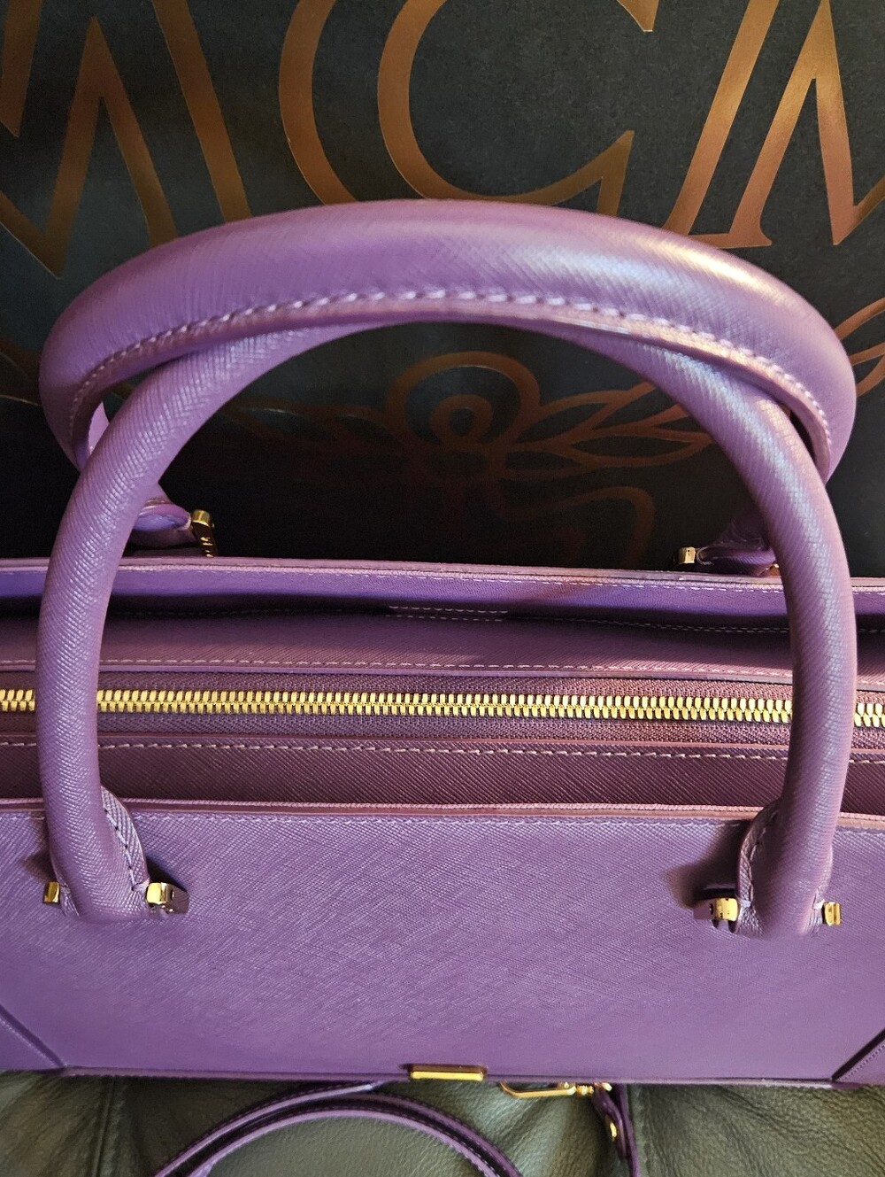 MCM Safiano Leather Large 2way Bag - Picture 4 of 12